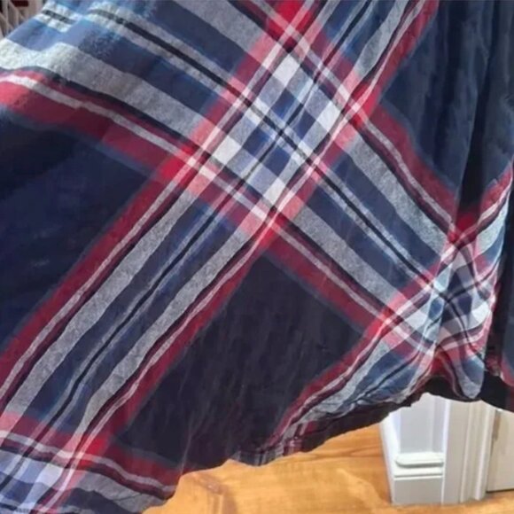 Anthropologie Isabela Sinclair plaid fit to flare dress medium - Picture 2 of 5